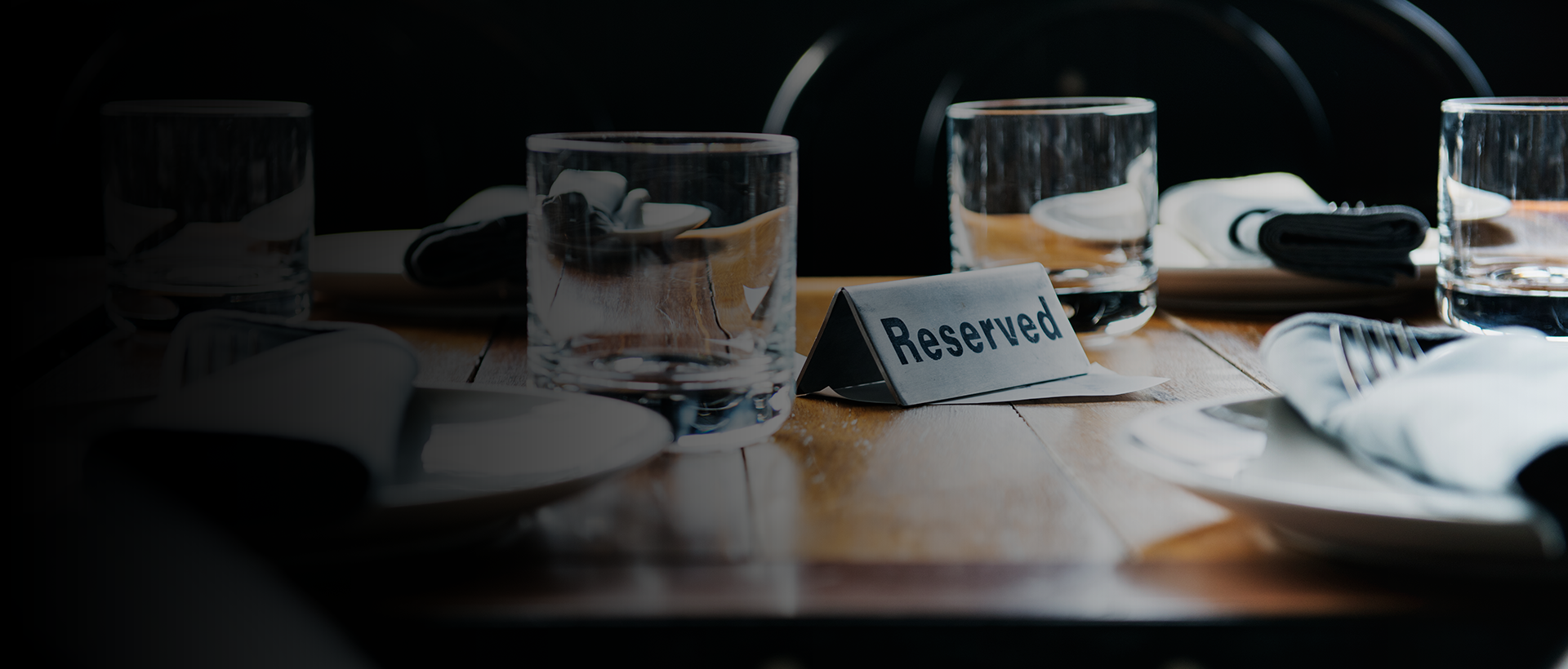 Reserved table setting at Madras Masala